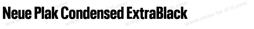 Neue Plak Condensed ExtraBlack字体转换